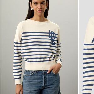 Polo Ralph Lauren Navy and White Striped Sweater